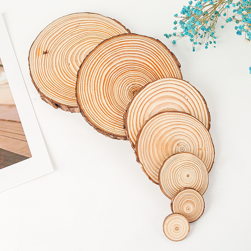 5Pcs Natural Pine Round Unfini - Oud Wood Chip review and price